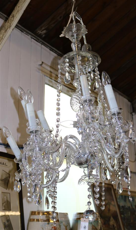 Glass ceiling chandelier (a.f.)